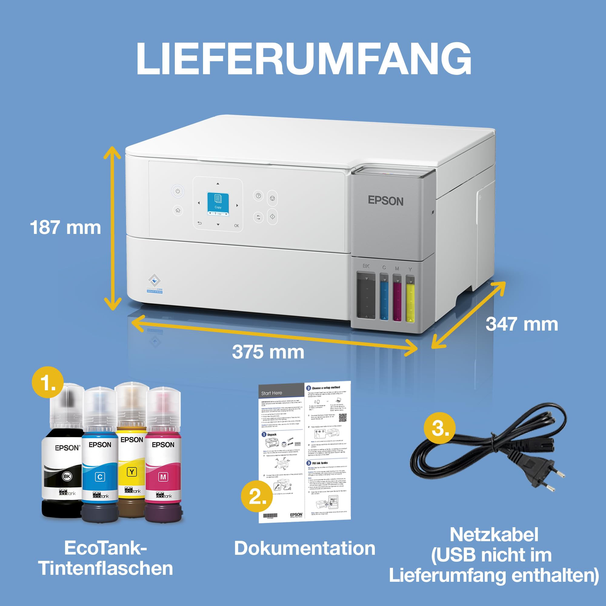 Epson EcoTank ET-2959 Tintentankdrucker | für vielbeschäftigte Haushalte | WLAN | A4 | Drucken, Kopieren, Scannen | 3.7 cm LCD-Display | Duplexdruck | inkl. Tinte für bis zu 3 Jahre 4