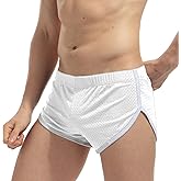 AIMPACT Mens Mesh Booty Shorts 3 Inch Sexy Smooth Lounge Active Shorts Ranger Panties