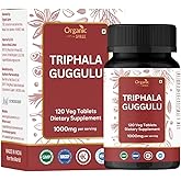 ORGANIC SPREE Triphala Guggulu 120 Tablets - Supports Gut Health and Digestion* - Ayurvedic Formulation with Amla, Haritaki & Bibhitaki - Certified and Vegetarian
