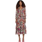 Donna Morgan Womens V-Neck Tiered Skirt Maxi Day Dress Event Party Night Out Guest of