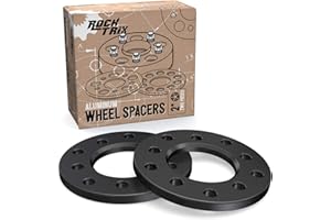RockTrix - 1/2 inch - 5x5 and 5x5.5 Black Wheel Spacers - Compatible with Dodge Ford Buick GMC Jeep Chevrolet Chrysler Lincoln (0.5 inch) 5x127 or 5x139.7