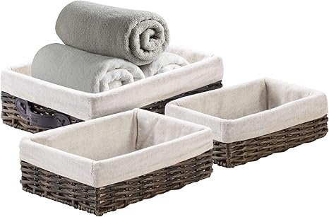 Woven storage baskets for shelves Clearance