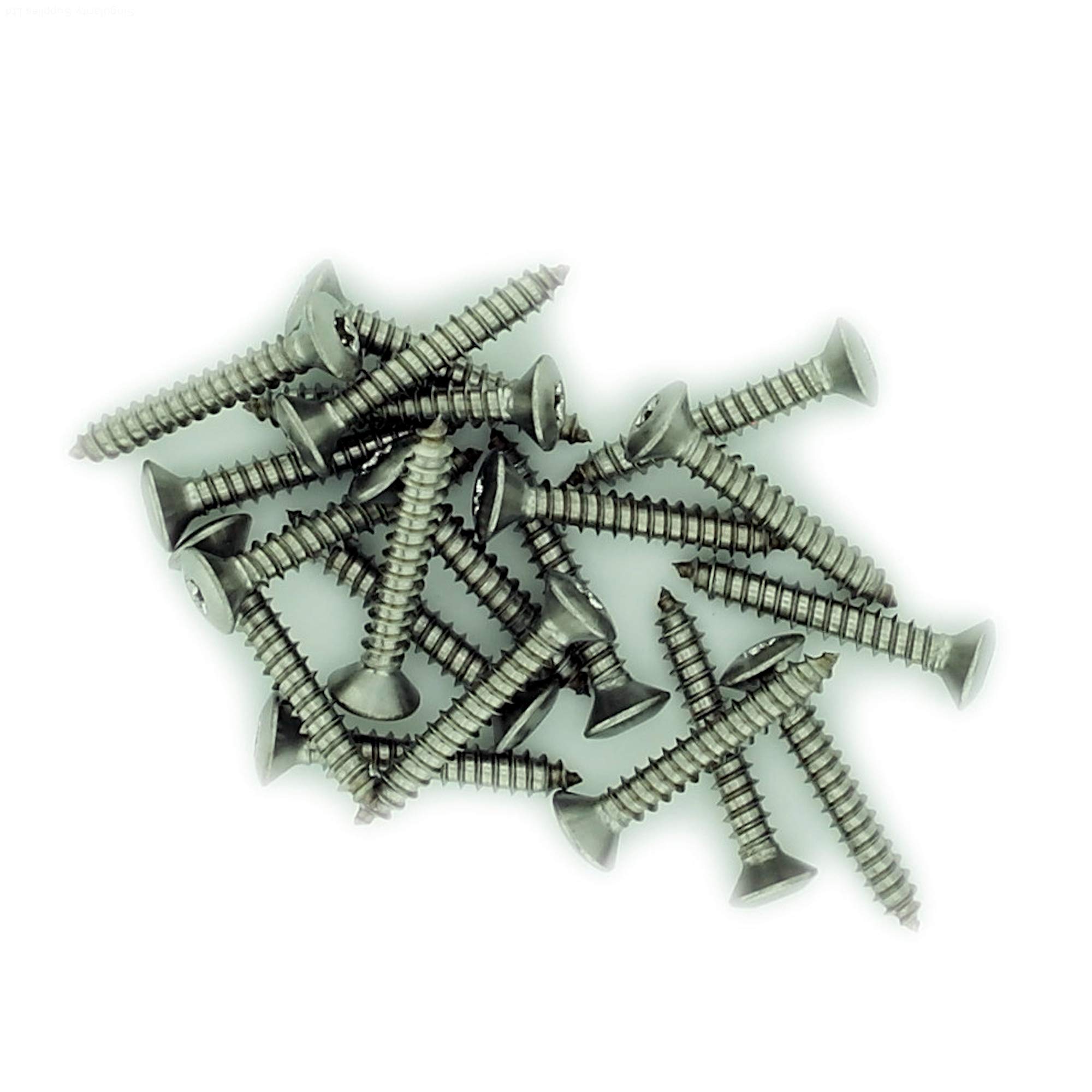 No.7 x 0.975 (3.9mm x 25mm) TX Raised Countersunk Self-Tapping Screw - Stainless Steel (A2) (Pack of 20)