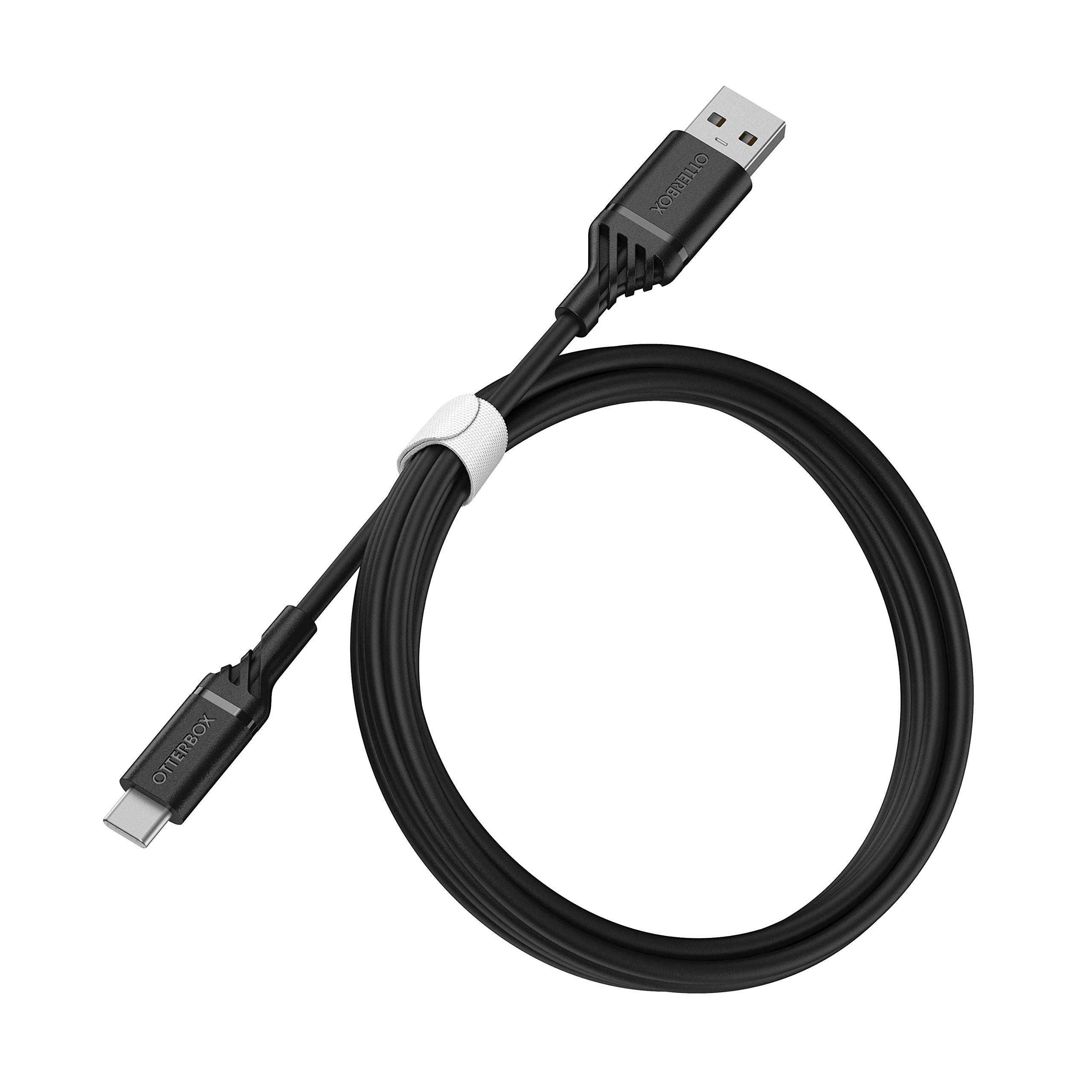 OtterBox Reinforced USB-A to USB-C Cable, Charging Cable for Smartphone and Tablet, Ultra-Rugged, Bend and Flex Tested, 1M, Black