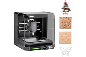 Genmitsu Cubiko CNC Router Machine with Enclosure, PCB Milling Machine, Smart Desktop CNC with Auto Z-Probing, WiFi & APP Supported, Great for Polishing, Drawing, Woodworking