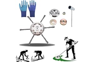 CETZORK Universal Steel Wire Trimmer Head, 2025 Upgrade String Trimmer Replacement Head, 6/7/8/9in Steel Wire Rotary Brush Cutter Trimmer Head, Weed Eater Adapter with Tool (1, 6in-5.5mm - 6 Heads)