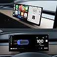 Novozopai Tesla Model Y/3 Head Up Display Carplay Android Auto Instrument Cluster Display,Online OTA Upgrade,Sync-Info,9”AMD/Intel IPS Touch Screen WiFi Bluetooth Speaker Type C Plug&Play.