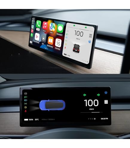 Head Up Display For Tesla Model 3/Y With Wireless CarPlay & Android Auto - 8.8" Touchscreen (2017-2024 Models)