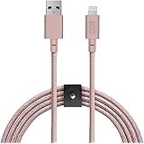 Native Union Belt Cable XL - 10ft Ultra-Strong Reinforced [MFi Certified] Durable Lightning to USB Charging Cable with Leathe