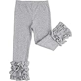 HOOLCHEAN Baby Toddler and Little Girls Cotton Ruffle Leggings