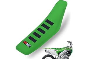 MCHMFG Ribbed Seat Cover for SX DRZ XCF RMZ KXF YZF 125 250 300 450 Motorcycle Dirt Bike (Green)