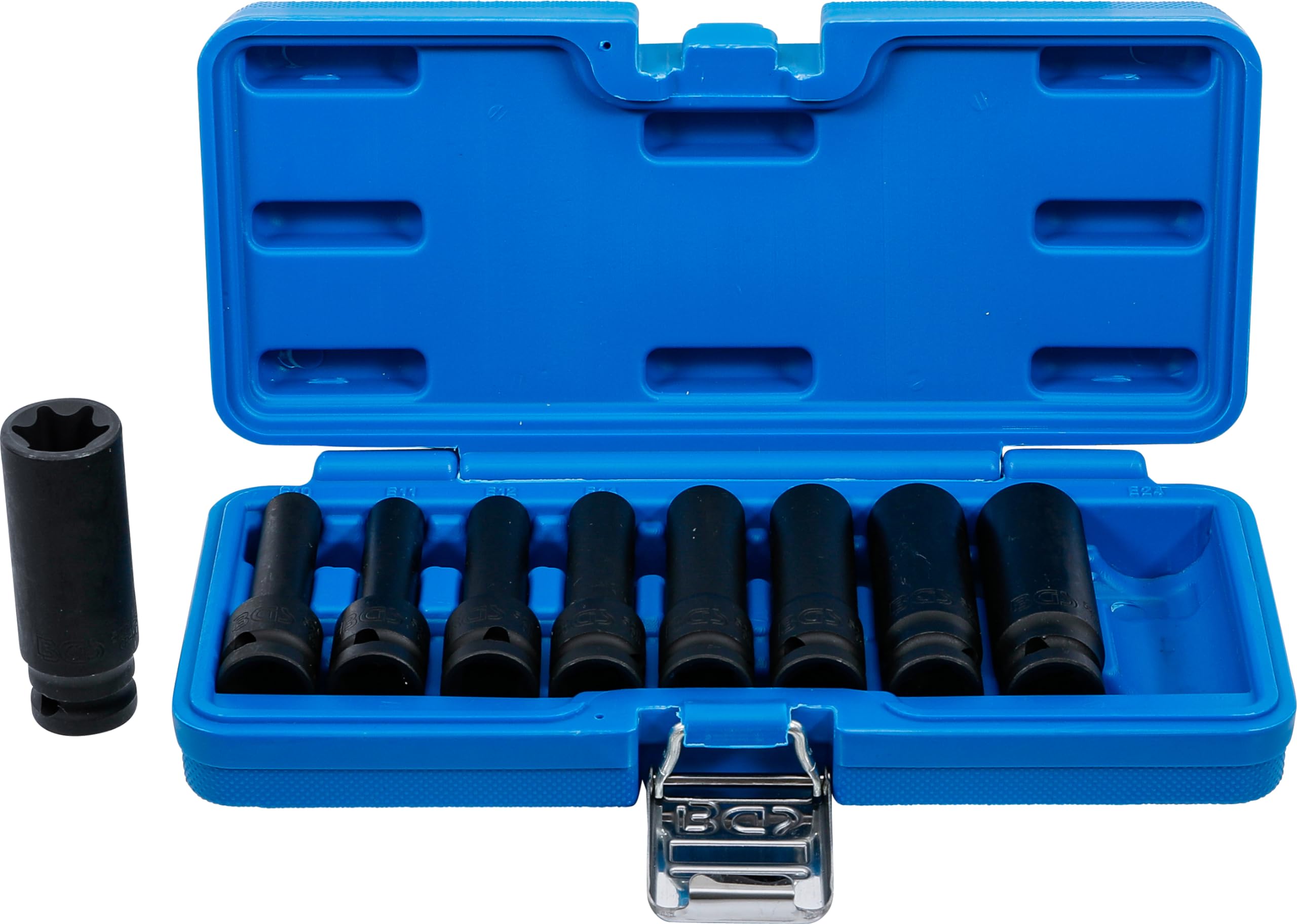 BGS 5204 | Impact Socket Set E-Type, deep | 12.5 mm (1/2") Drive | E10 - E24 | 9 pcs.