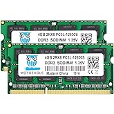 DDR3 DDR3L 1600 SODIMM 4GB 2Rx8 PC3 PC3L 12800S 8GB Kit (2x4GB) 204-pin 1.35V CL11 Dual Rank Laptop Memory