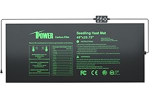 iPower Seedling Heat Mat for Plants with Dual Digital Temperature Controller, MET Certified Heating Pad, 48" x 20.75", Black