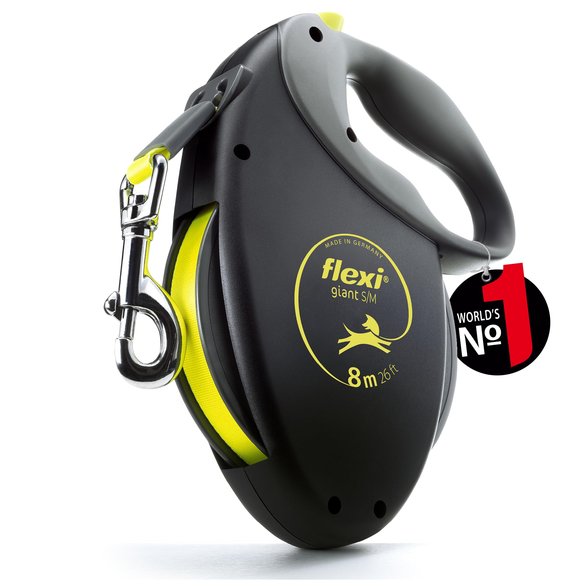 flexi Giant M Tape 8 m black/neon yellow