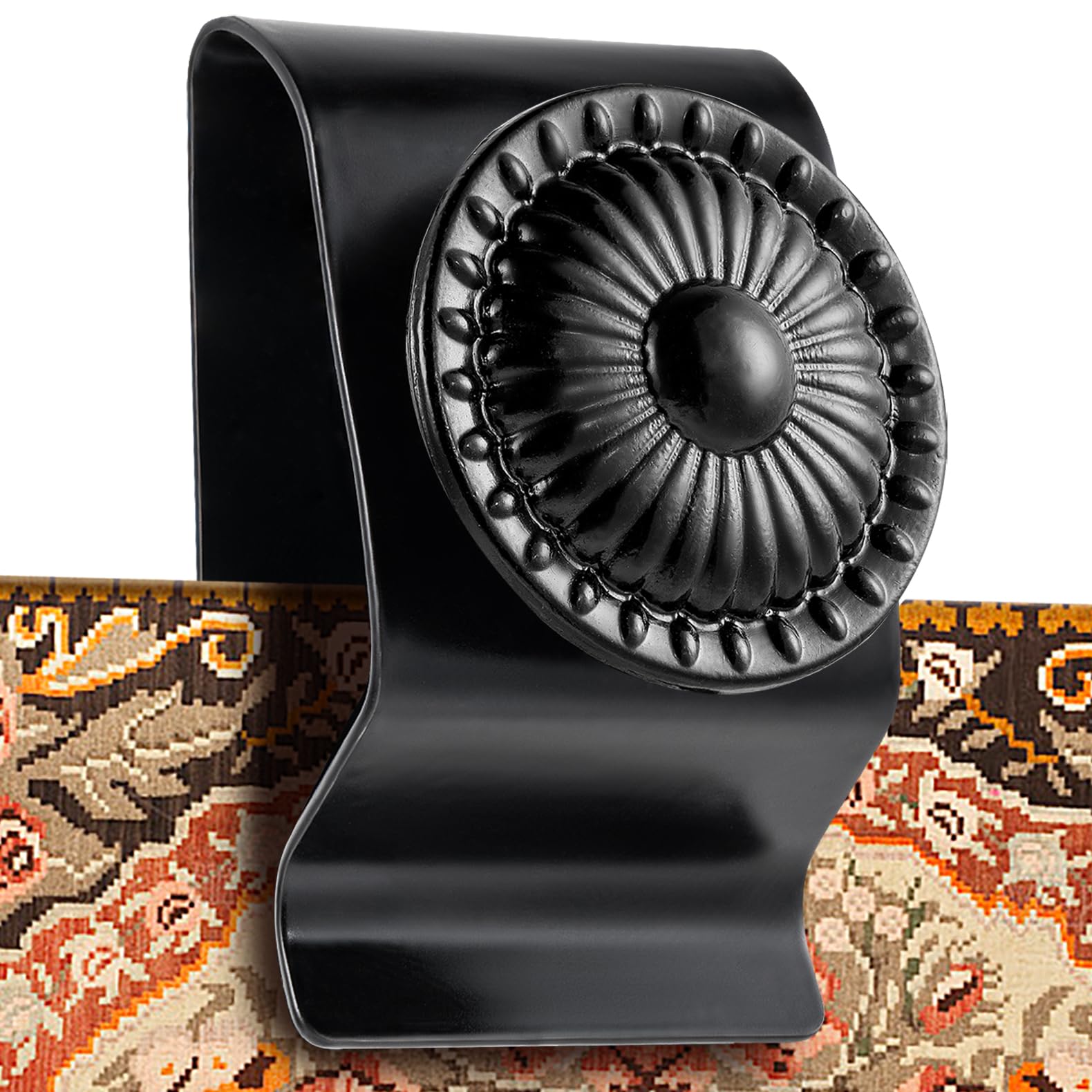 Photo 1 of Quilt Hanger for Wall for Display,4 Pack Stainless Steel,Tapestry Hangers,Tapestry Hangers for Walls,(Black)