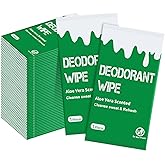 Mini Deodorant Wipes Individually Wrapped, Travel Size, 60 Pcs Bulk Deodorant for Homeless, Remove Odors, Sweat and Oil for Underarm and Full Body