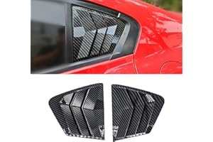 Xhfarce Window Louvers for 9th Gen Honda Civic Sedan 2012 2013 2014 2015 Rear Side Window Louvers Air Vent Shades Panel Cover Auto Exterior Decoration Accessories（Rear Side Carbon Fiber）