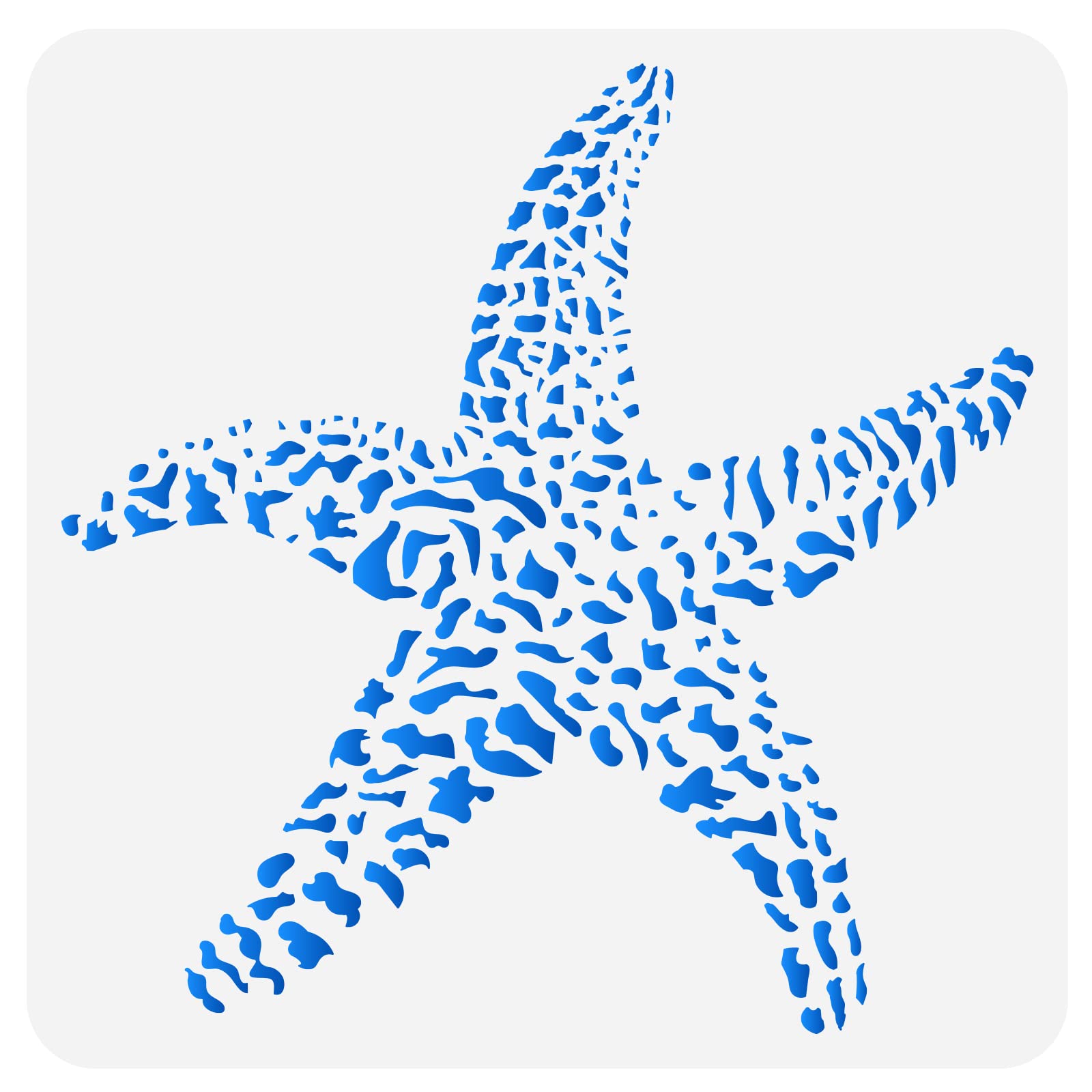 FINGERINSPIRE Starfish Pattern Stencil, 30x30cm Reusable Plastic Craft Template for Wall, Wood Signs, Tiles, Canvas, Fabric, Home Decoration