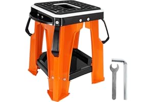 RUTU Dirt Bike Stands and Lifts - Motorcycle Stand Universal Panel - Includess Tool Tray and handle - Commonly used on Dirt Bike Motocross - 500lbs - Orange