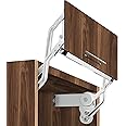 YJINGRUI Hydraulic Buffer Cabinet Door Hinge, Lift and Up Hinges, Vertical Lift Cabinet Door Hinge, 19.69-31.49in, Sturdy Silent and Adjustable
