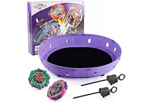 WNSULL Bey Stadium Top Burst Set-Battle Game with 1Detachable Stadium, 2 Latest Style Battling Top Toys and 2 Launchers-Toy Gift for Boys Kids Ages 6 7 8 9 10 11 12 Years Old