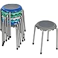 ECR4Kids Daisy Stackable Stool Set, Flexible Seating, Contemporary, 8-Piece