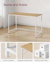 VASAGLE Computer Desk 120x60 cm Heather Greige Ink Black LWD039B02 view 4