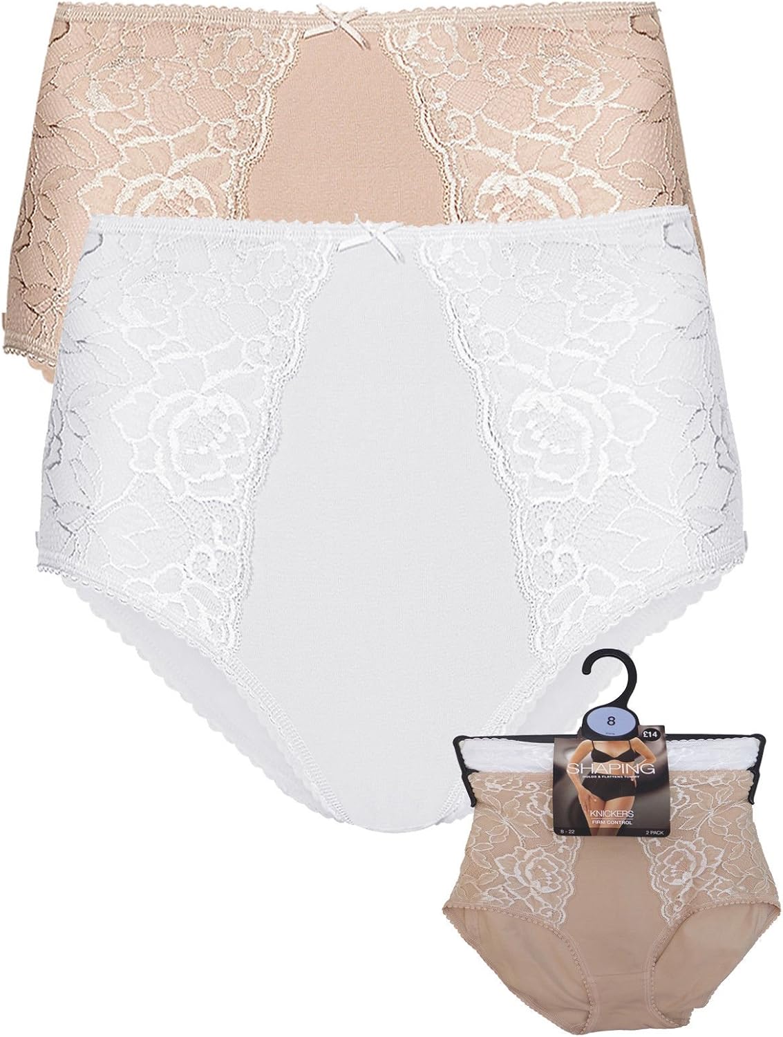 Marks and Spencer M&S 2 Pack Natural Mix Firm Control Full Briefs