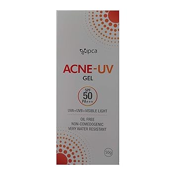 IPCA Acne UV SPF 50 Sunscreen Gel PA+++, 50 gm
