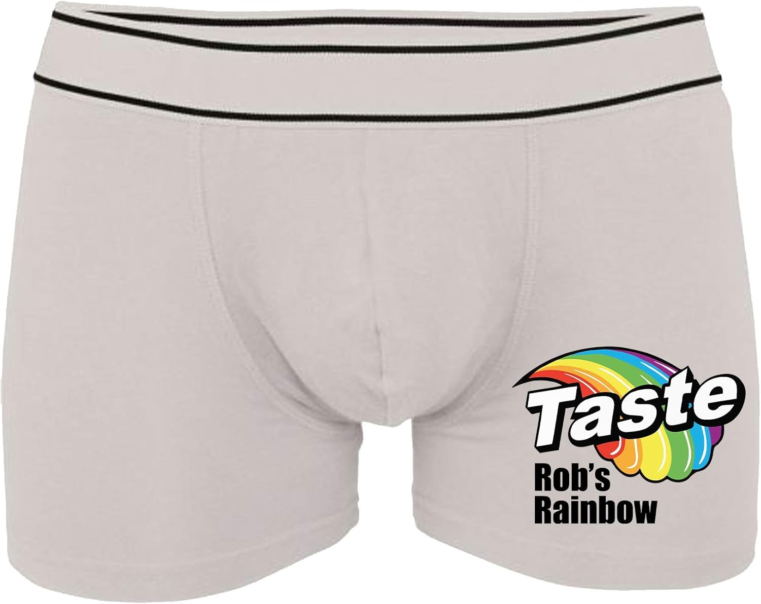 Happy valentines boxers Personalised Taste The Rainbow Boxers - Funny Novelty Gift Valentine's