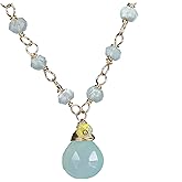 Aquamarine Opal Gemstone Pendant Necklace- March Birthstone-Women's Jewelry Gift Idea