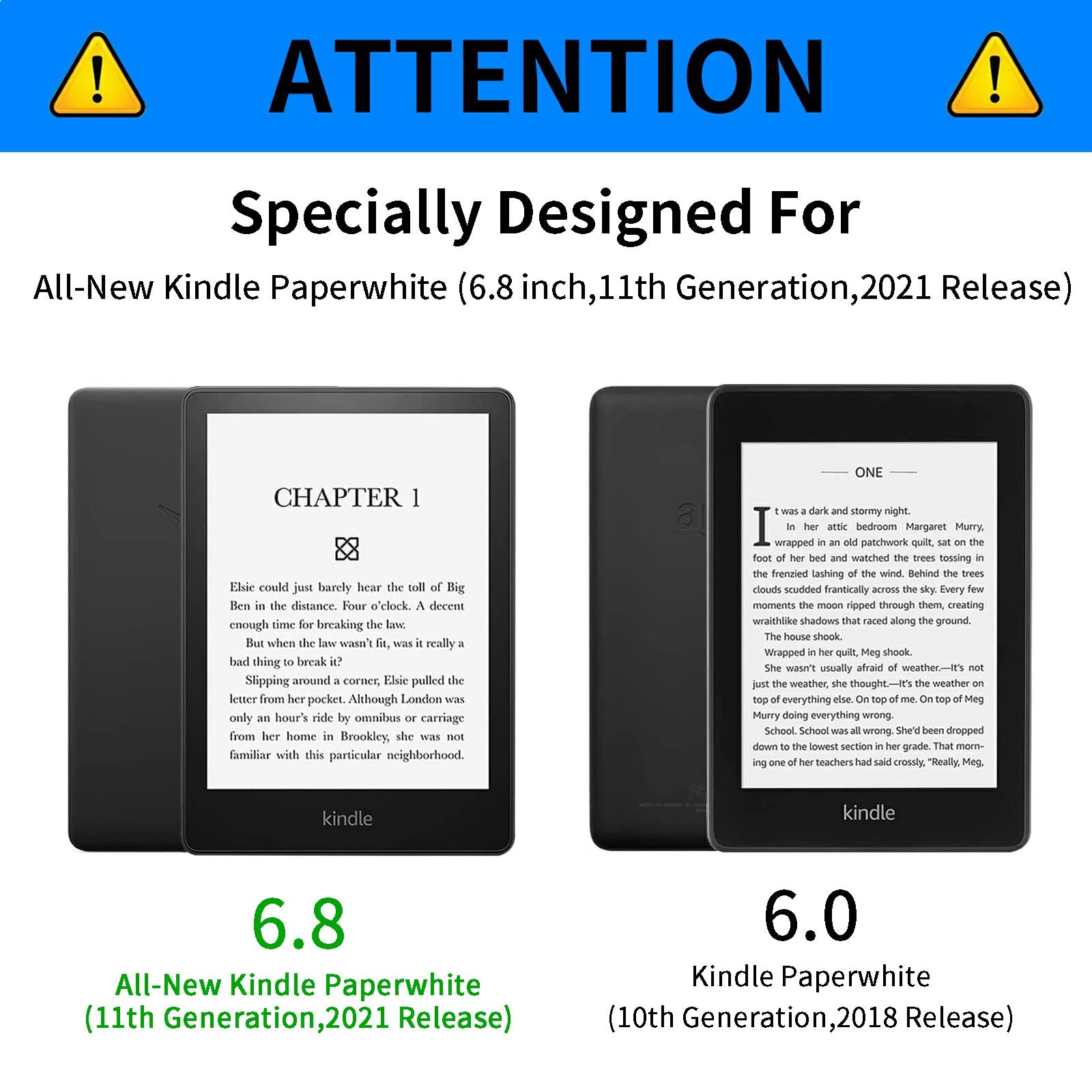 BPQOJB for Kindle Paperwhite Case 11th Generation 2021 6.8 inch for Kindle Paperwhite Signature Edition Case with Adjustable Stand & Auto Wake/Sleep Feature Smart Protect Cover - Galaxy Cat