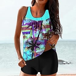 Tankini Swimsuits for Women Tummy Control Blouson