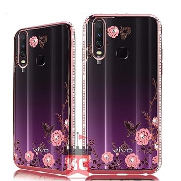 Kc Auora Pink Flowers And Butterflies With Crystals Amazon In Electronics