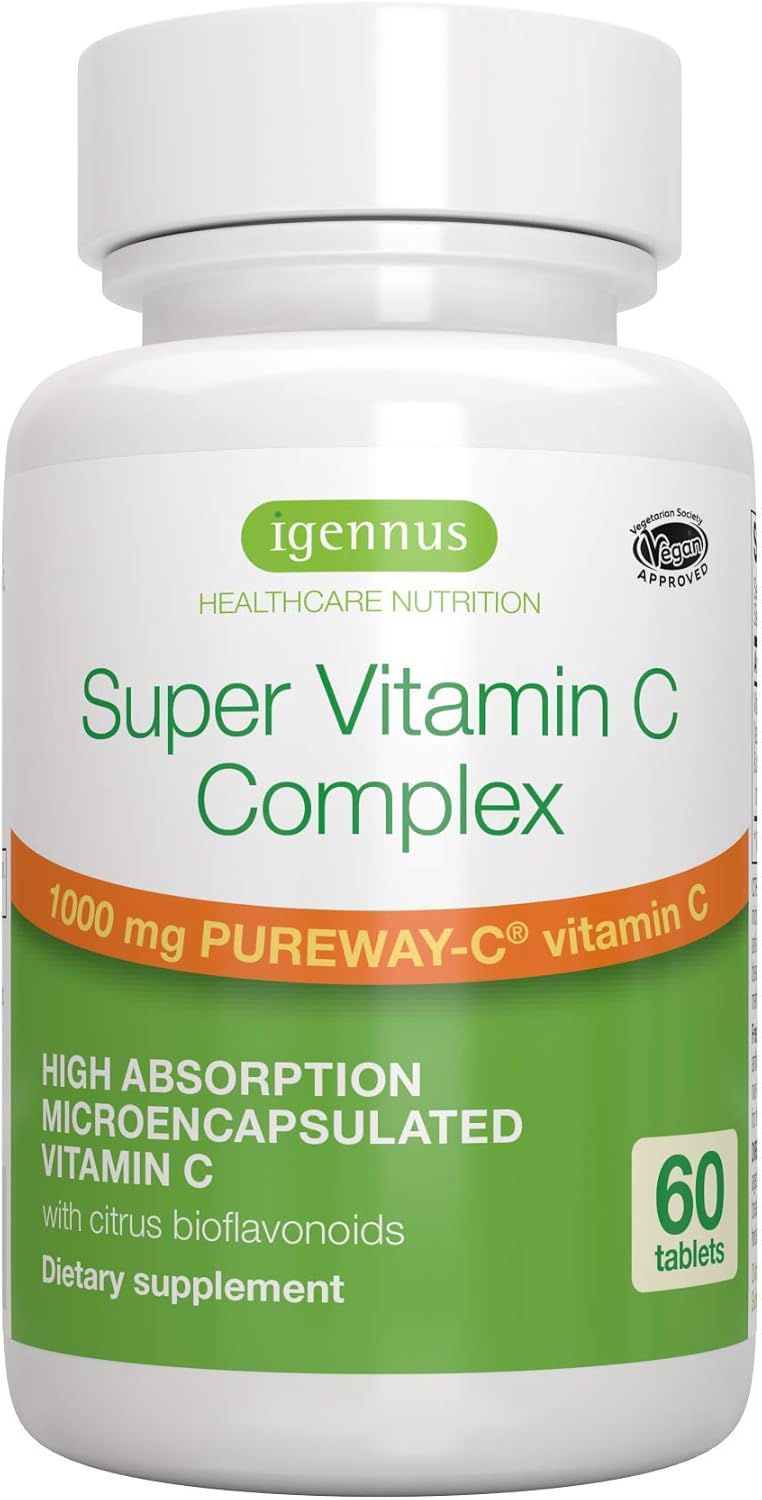 Super Vitamin C Complex, Vitamina C 1000mg, PurewayC con