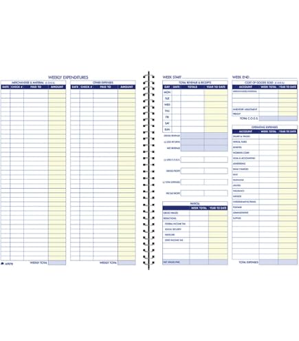 Dome 612 Bookkeeping Record Book - Tan Vinyl Cover, 128 Pages, 8.5x11 Inches, 3-Pack For Cash & Payroll Tracking