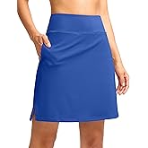 Viodia 18" Skorts for Woman with Pockets High Waisted Golf Tennis Skirts Knee Length Long Skort for Women Dressy Casual