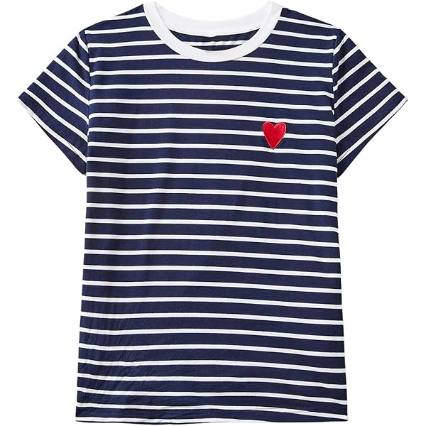 SweatyRocks Women's Contrast Lace Bow T-Shirt - Y2K Summer Crewneck Top With Short Sleeves