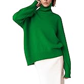 YKR Women's Turtleneck Sweater Chunky Long Sleeve Knitted Pullover High Low Hem Trendy 2025 Fall Winter Basic Jumper Top