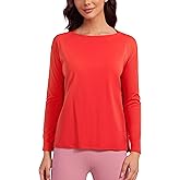 CRZ YOGA Butterluxe-Light Long Sleeve Workout Tops for Women Loose Fit Athletic Yoga Shirts Casual Relaxed Fall Shirt