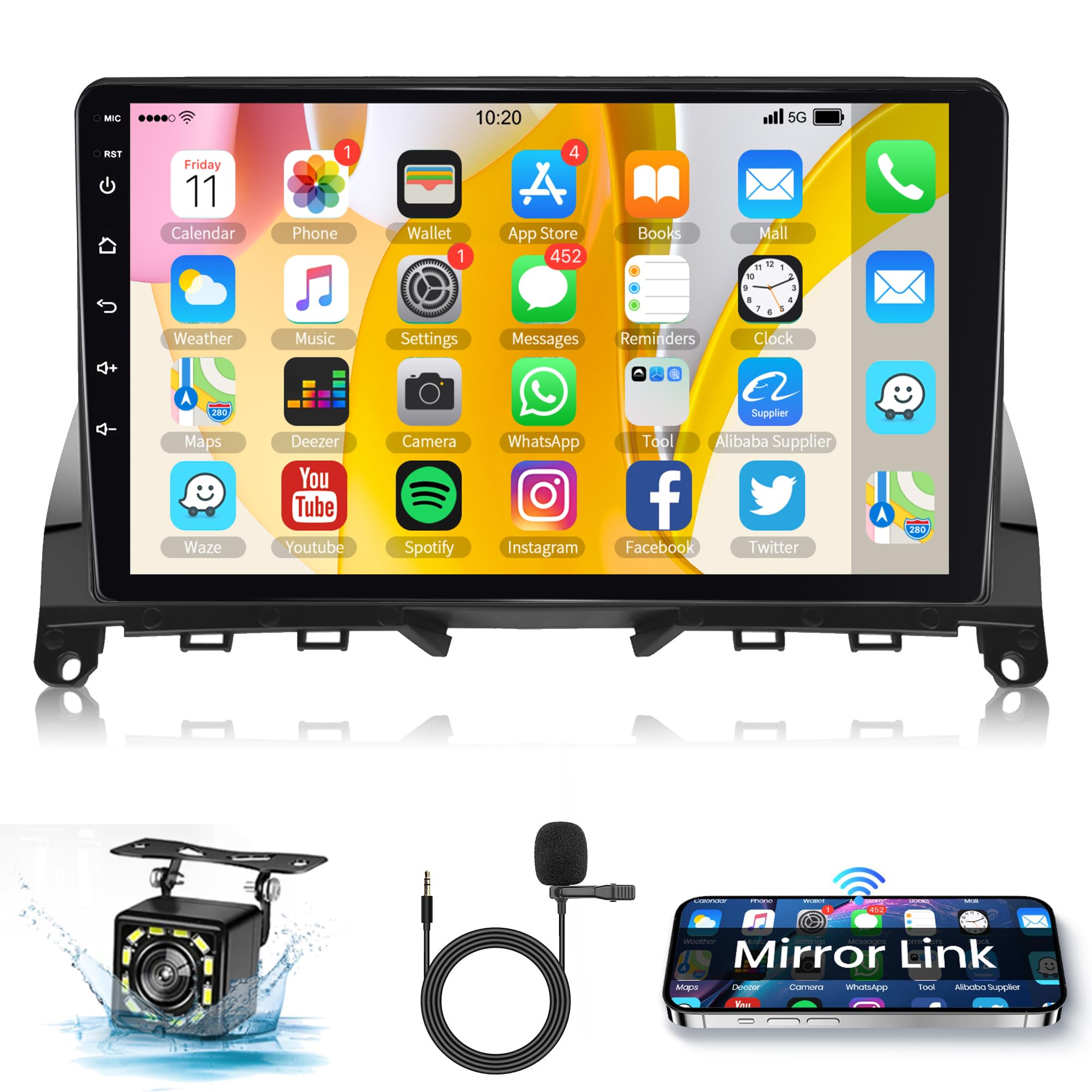 Photo 1 of Android 13 Car Stereo Radio for Mercedes Benz C-Class C180 C200 C230 C250 C300 C350 W204 S204 2006-2011 with GPS Navigation, Rimoody 9'' Touchscreen Bluetooth FM WiFi Mirror Link Backup Camera