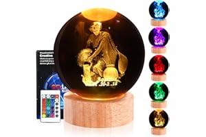 DCG Center, Zodiac Signs Crystal Ball Night Light, 3D Crystal Ball Night Light, Crystal Night Lamp for Kids, Decorations Gifts for Men, Women, Kids, Boys, Girls, Teens, Horoscope Lamp (Aquarius)