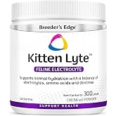 Breeder's Edge Kitten Lyte Electrolyte Supplement for Kittens &amp; Cats, 300g | Amino Acids &amp; Minerals Support Cat Hydration, Fluid Balance, Energy, Recovery, Nursing Support, Muscle Function &amp; Wellness