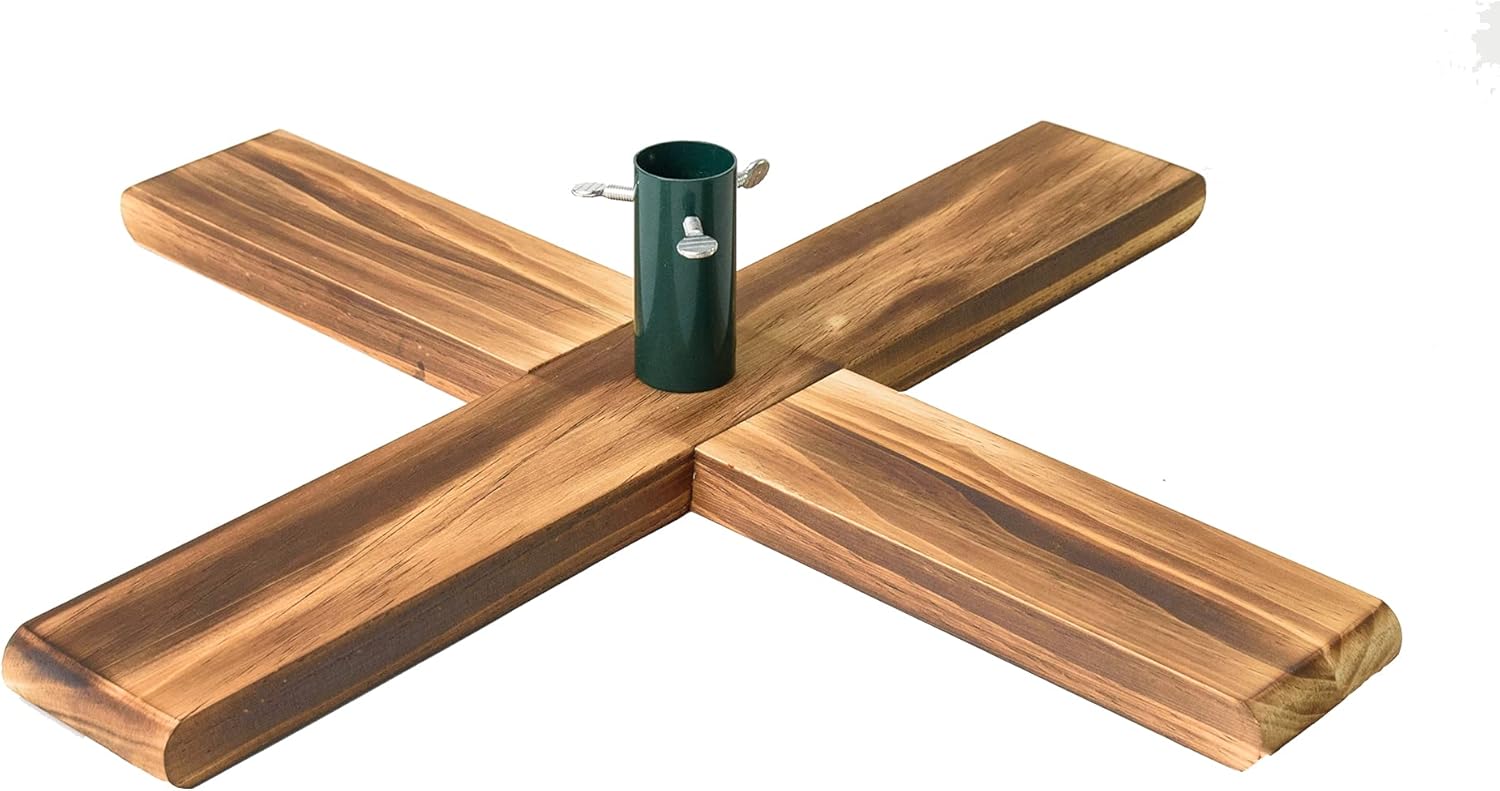 Tree Stands - Light Wood Artificial Christmas Tree Stand - for Trees up to 7.75ft Tall