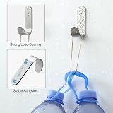 saizone 4 Pack Stainless Steel Sticky Hooks Heavy Duty Self Adhesive Waterproof view 7