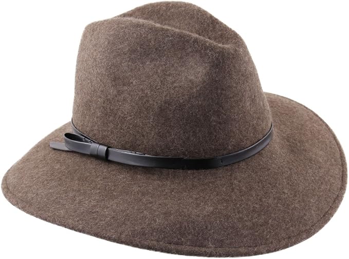 Classic Italy Hat Wool Felt Wide Brim Women Lady Traveller Size 55