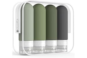 ME.FAN Travel Bottles for Toiletries, TSA Approved 3oz Silicone Travel Size Containers, Portable Split Bottle for Conditioner