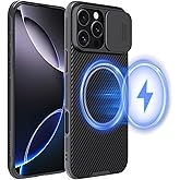 Nillkin for iPhone 16 Pro Max Case Magsafe with Slide Camera Cover, Slim Light & Anti-Slip & Drop Protection 16 Pro Max Privacy Case, Shockproof Magnetic Phone Case for iPhone 16 Pro Max 6.9'', Black