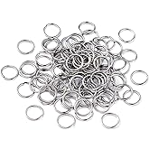 Craftdady 2000Pcs Stainless Steel Open Jump Rings 7mm Round 0.8mm Thick Connector Rings for Jewelry Making